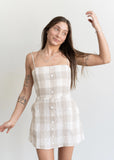 Lisa Button Front Mini Dress