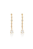 Delicate Crystal Charm Hoop Earrings