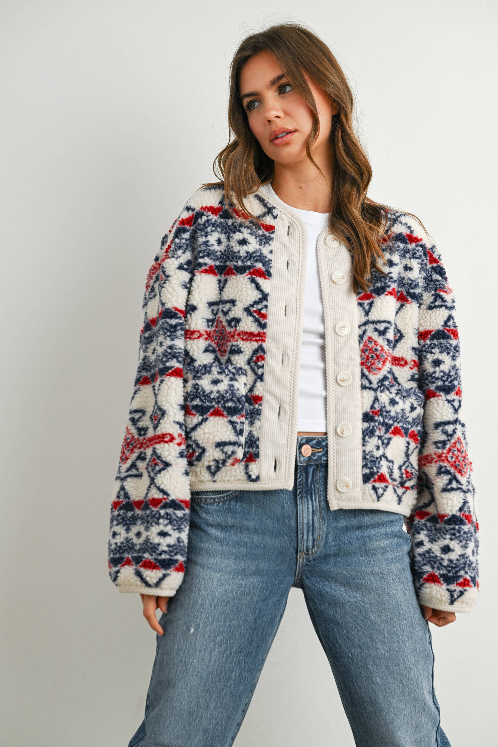 Cora Fleece Long Sleeve Jacket
