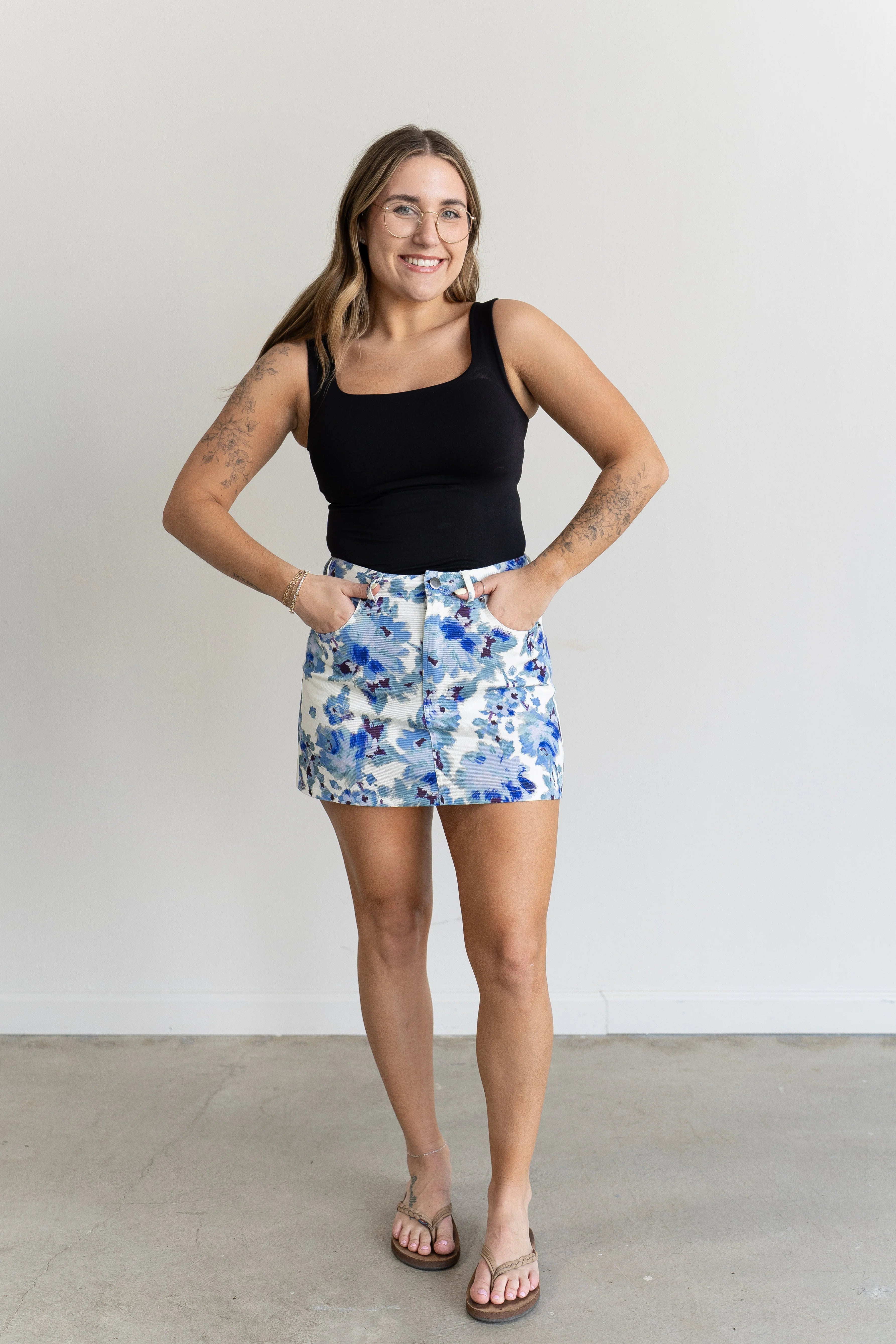 Kirsten Floral Mini Skirt