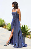 Eileen Gown Elegant Shimmer Drape Formal Dress