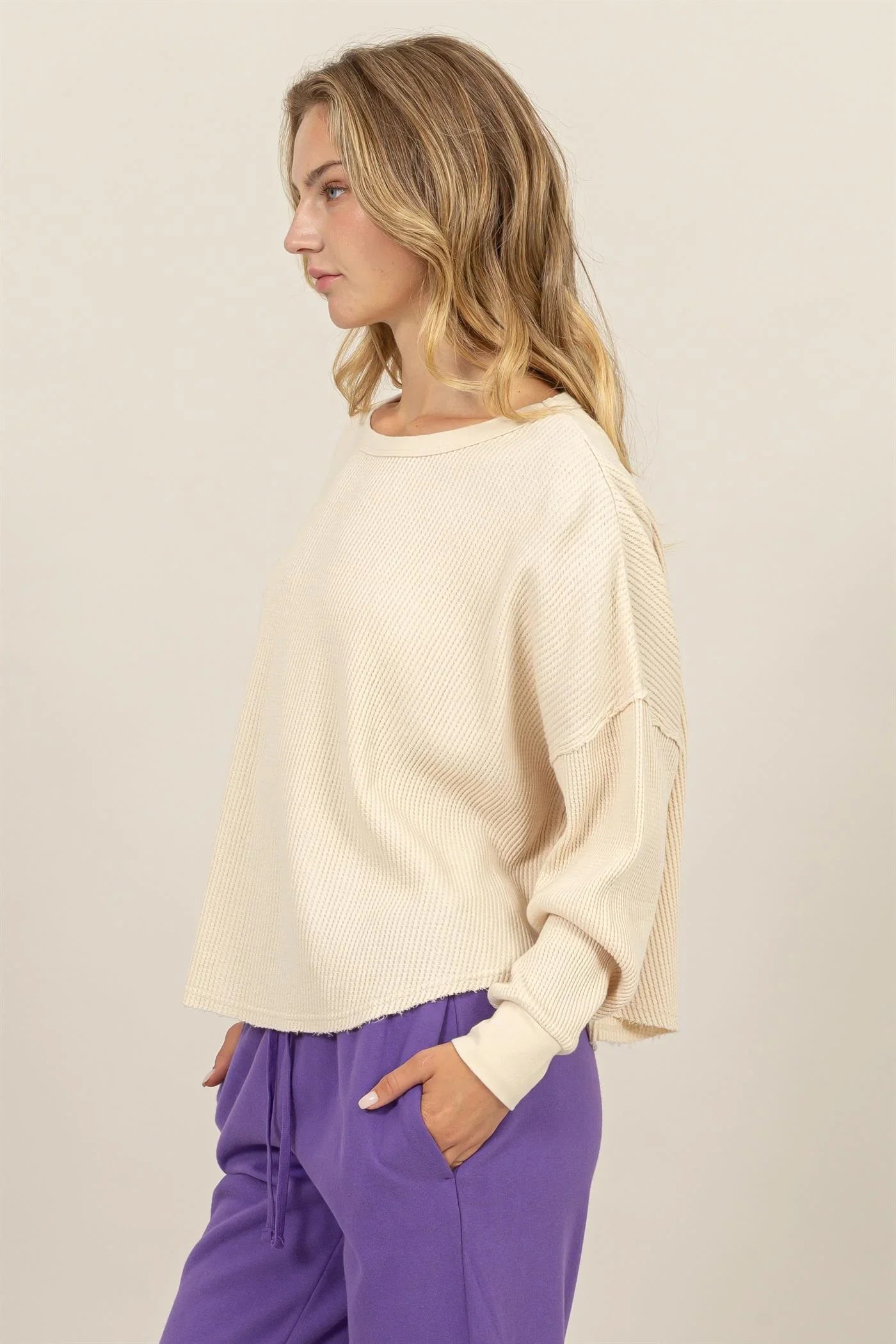 Natalia Waffle Top