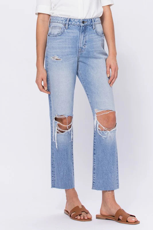 Klarance Distressed Knee Jean