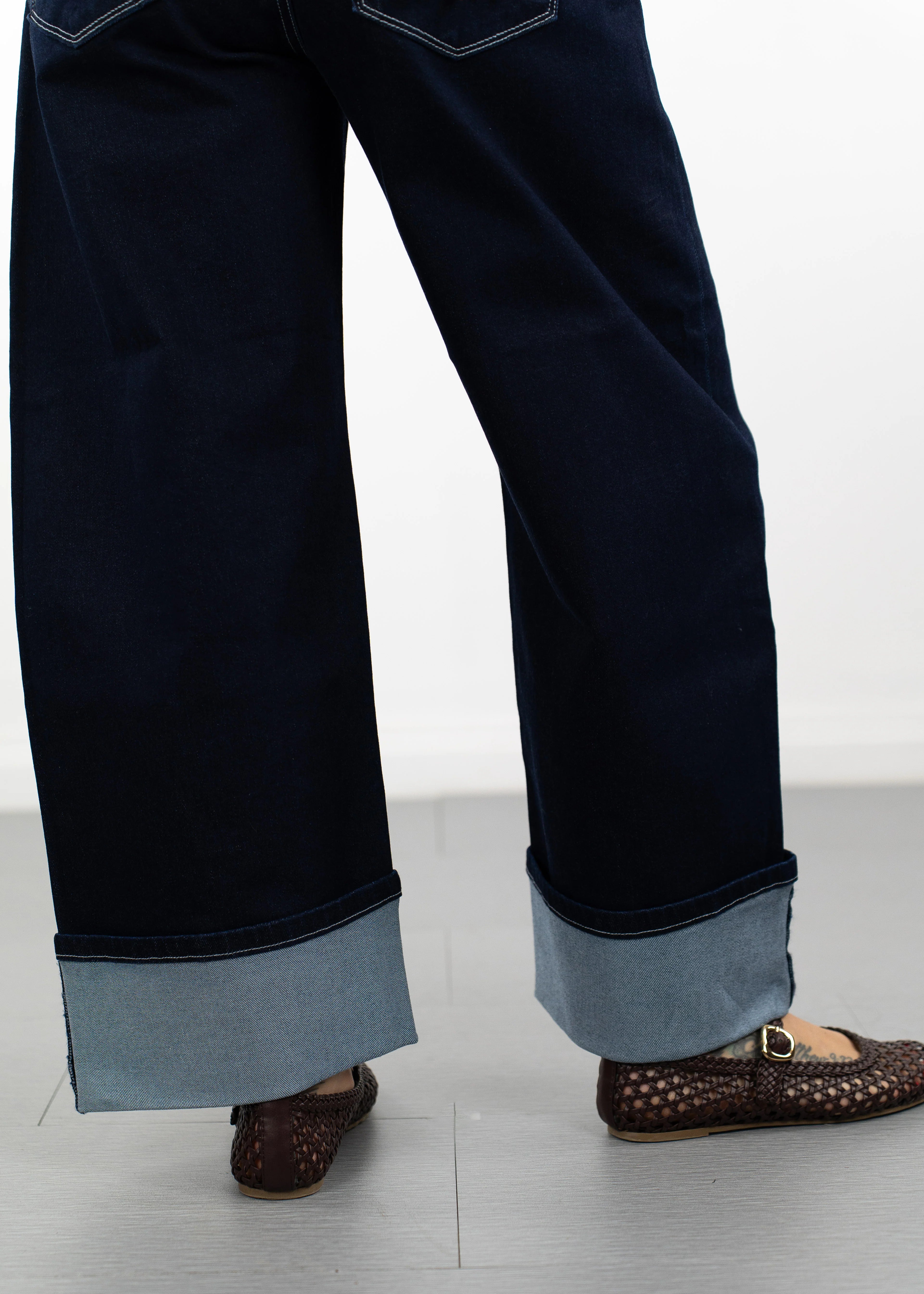 Kimberly Wide Leg Cuffed Jean