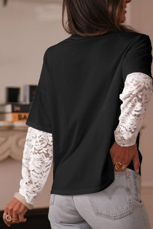 Nadia Lace Layer Tee