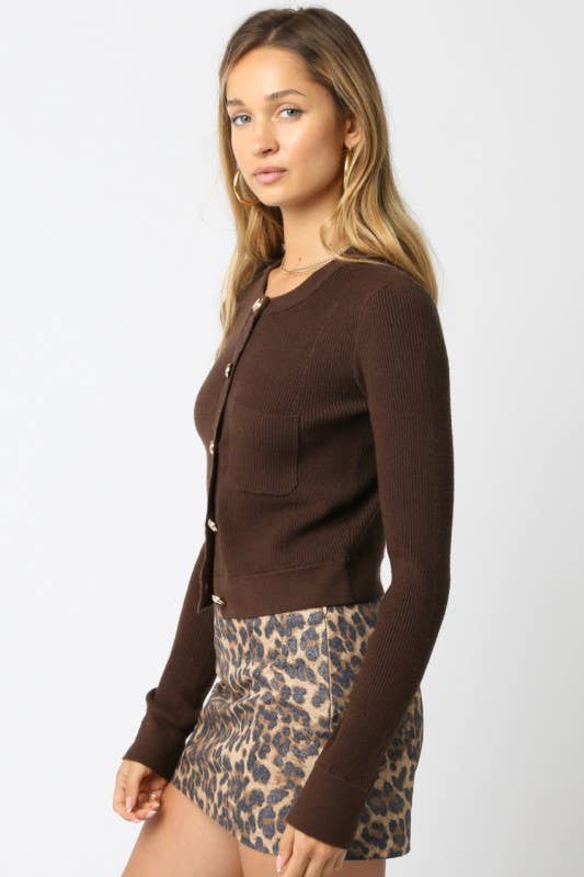 Taryn Knit Button Top