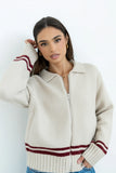 Polly Knit Jacket in Oatmeal FINAL SALE