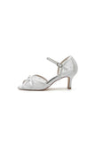 Peep Toe Mesh Strap Buckle Stiletto Heels With Bow