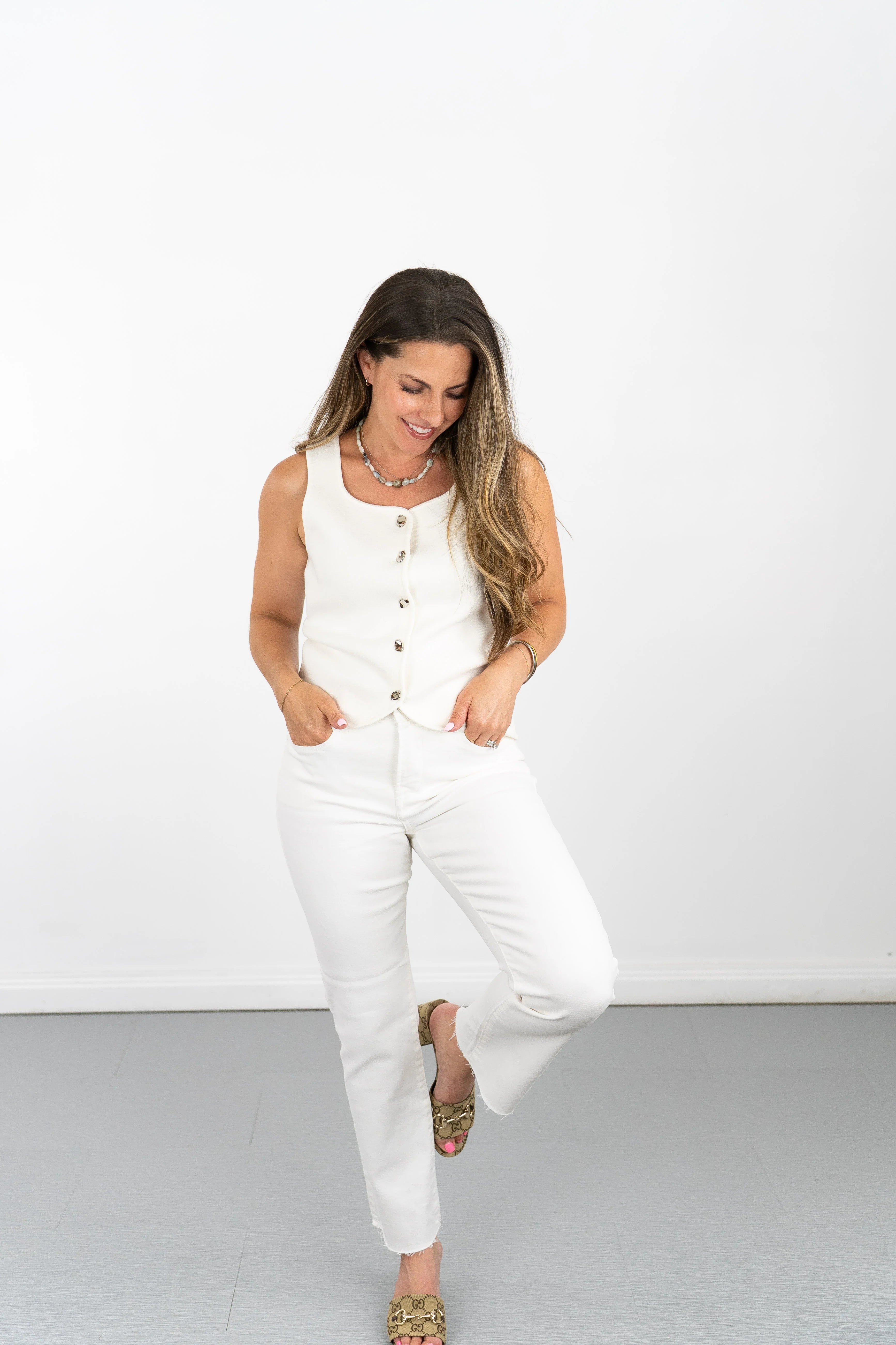 Vanna Knit Vest Top