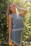 Brinklee Embroidered Top