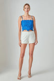 Lace Crop Fitted Top