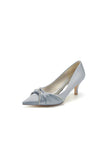 Crystal Bow Wedding Stiletto Heels with Rhinestone
