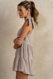 Mary Floral Knit Romper in Taupe FINAL SALE