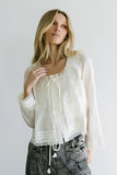 Taylor Sheer Blouse in Ivory FINAL SALE