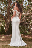 Rosaline Gown Off White Floral Off The Shoulder Dress