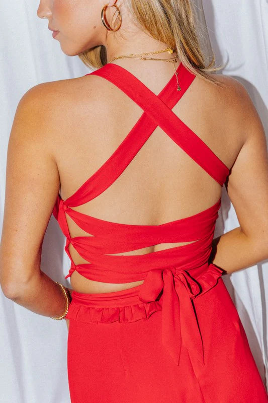 Kia Lace Up Back Top
