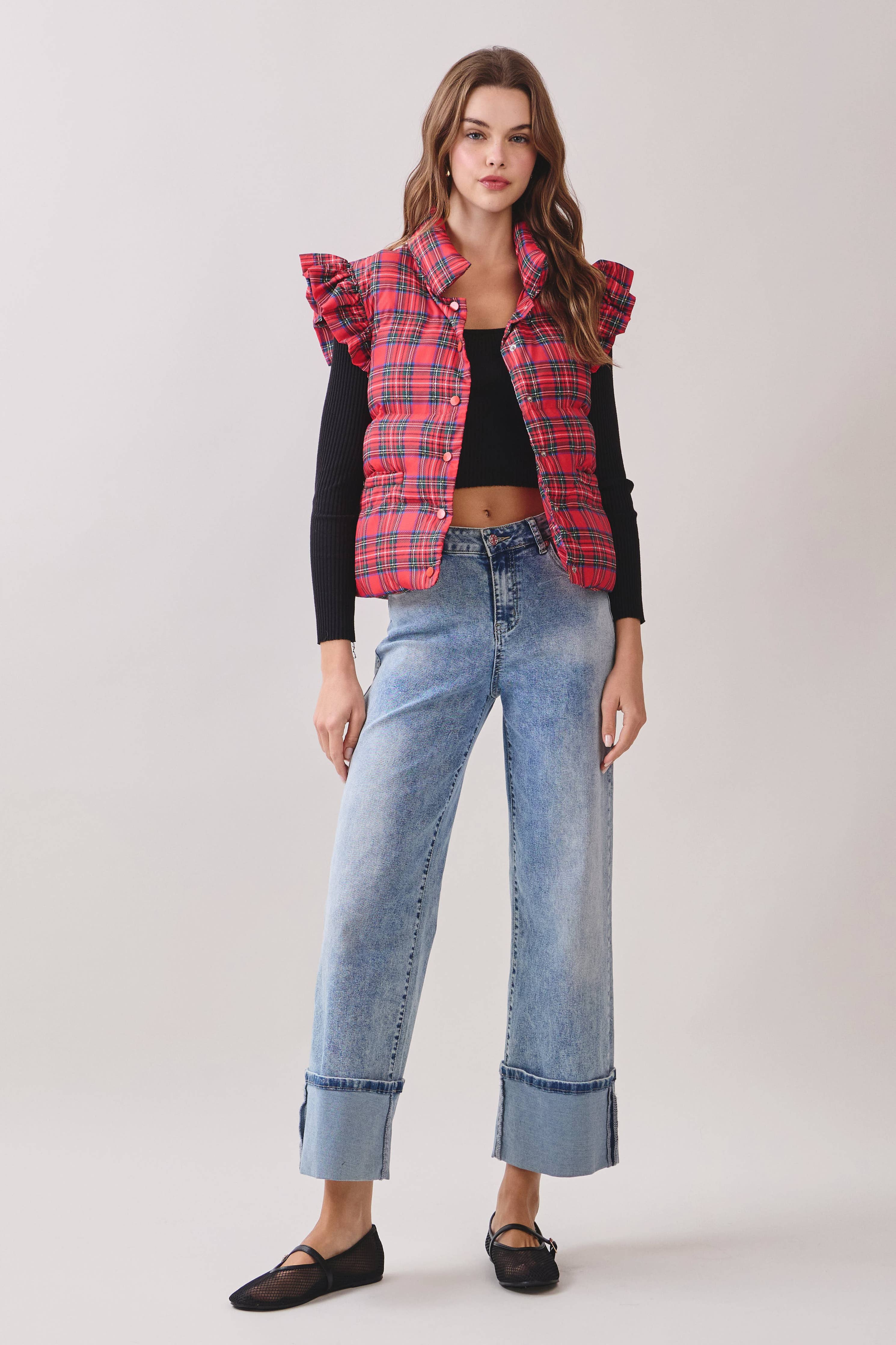 Rosalyn Plaid Vest