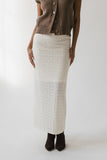 Jozette Lace Midi Skirt in Ivory