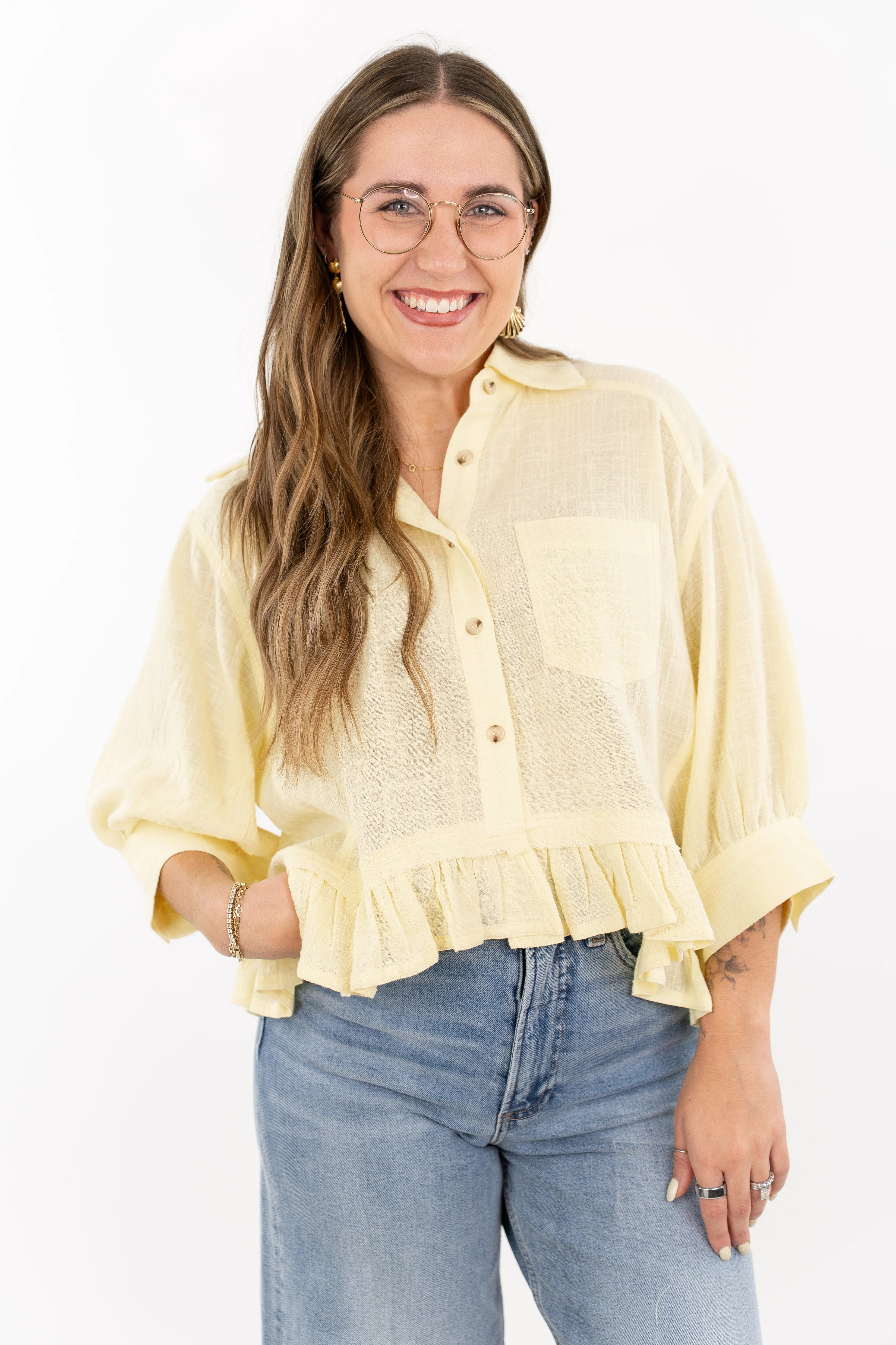 Kali Ruffle Hem Top