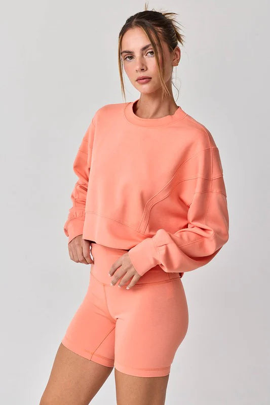 Zoey Loose Fit Top and Bike Shorts Set