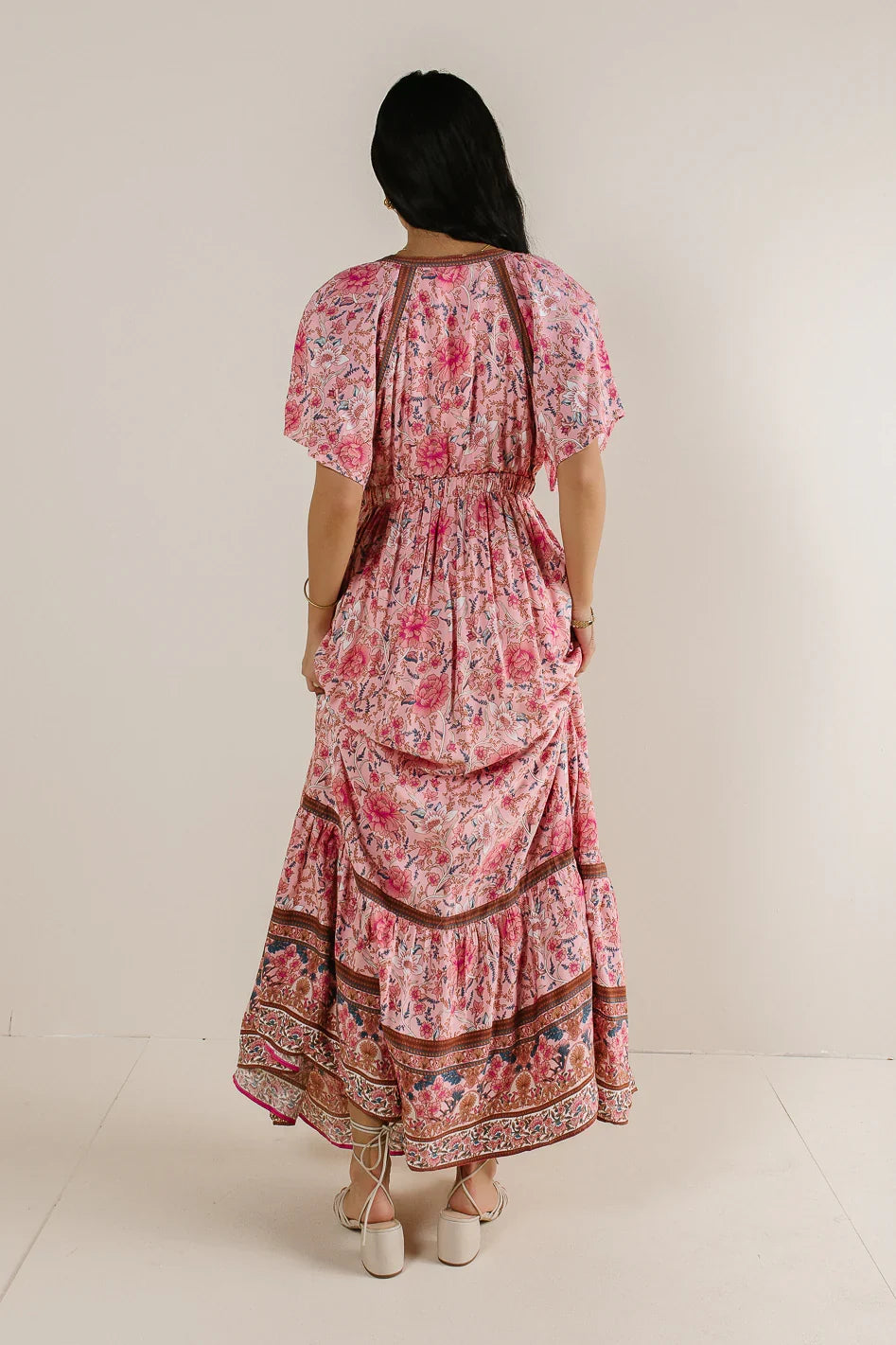 Cary Floral Dress in Pink FINAL SALE