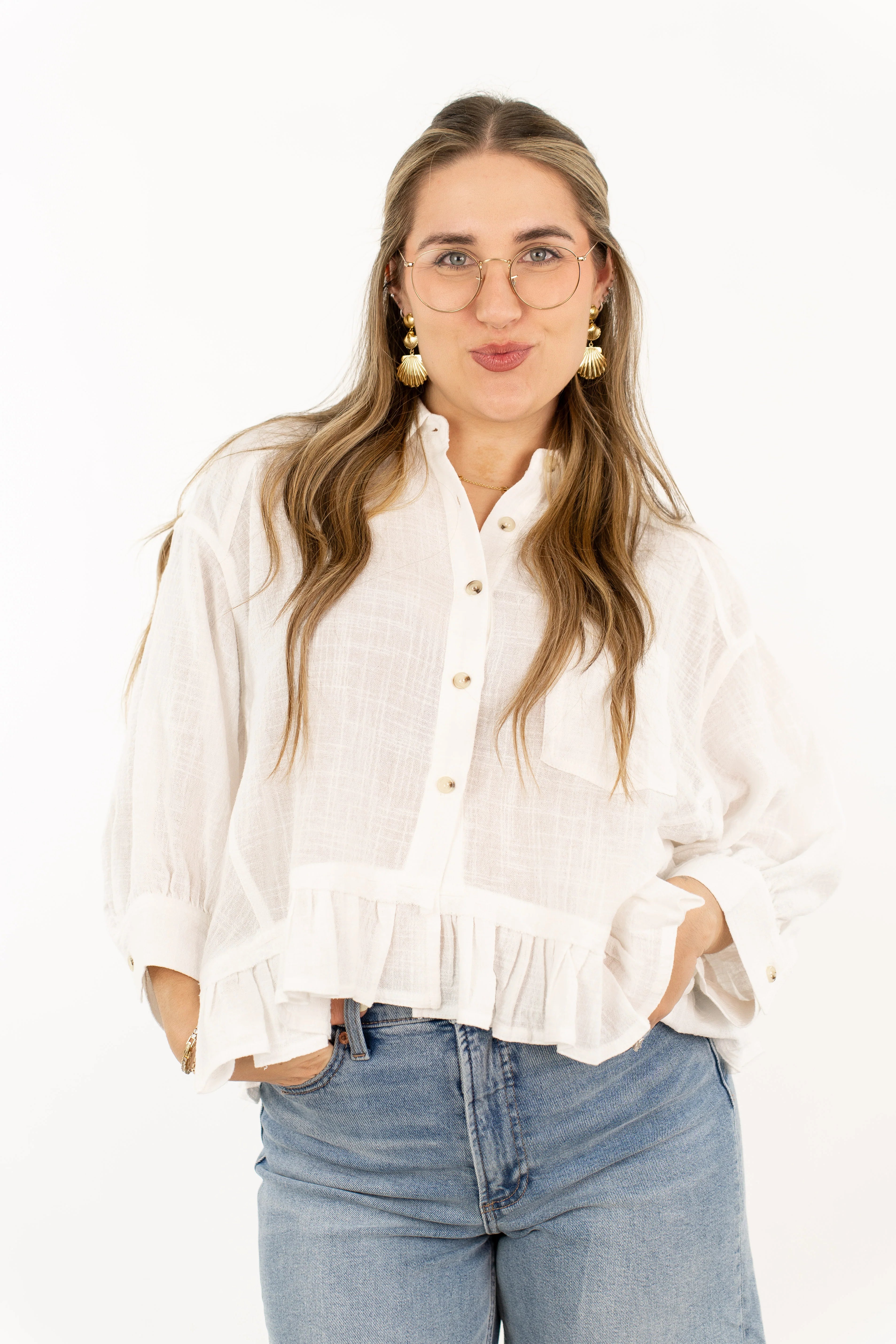 Kali Ruffle Hem Top