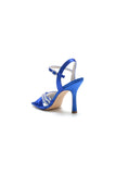 Crystal Straps Square Open Toe Chunky Heels