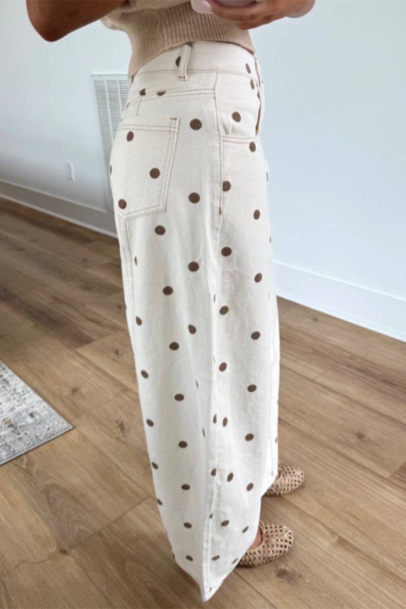 Louisa Polka Dot Straight Leg Jeans