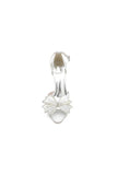 Chic Open Toe Beaded Hollow out Wedding Shoes With Bow