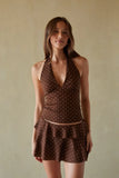 Gracie Polka Dot Ruffle Mini Skort