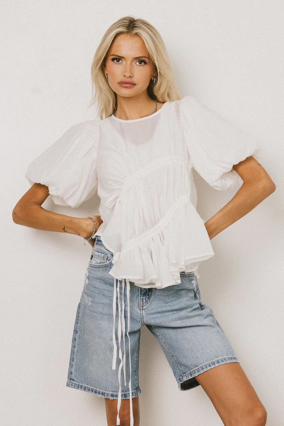 Lillian Distressed Denim Shorts FINAL SALE