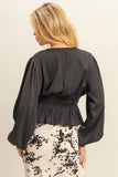 Olivia Deep V Neck Blouse