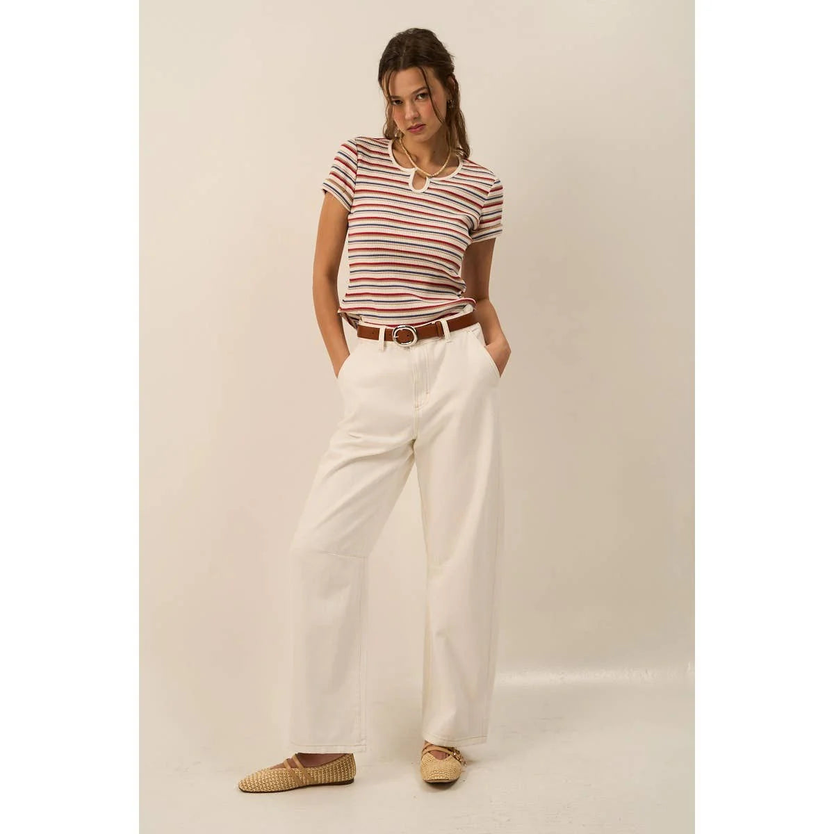 Vivi Striped Knit Top