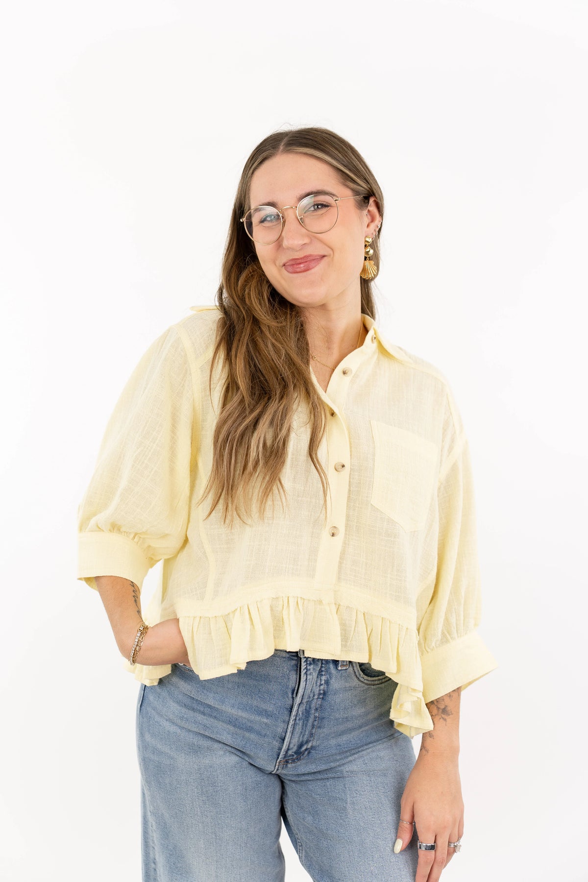 Kali Ruffle Hem Top