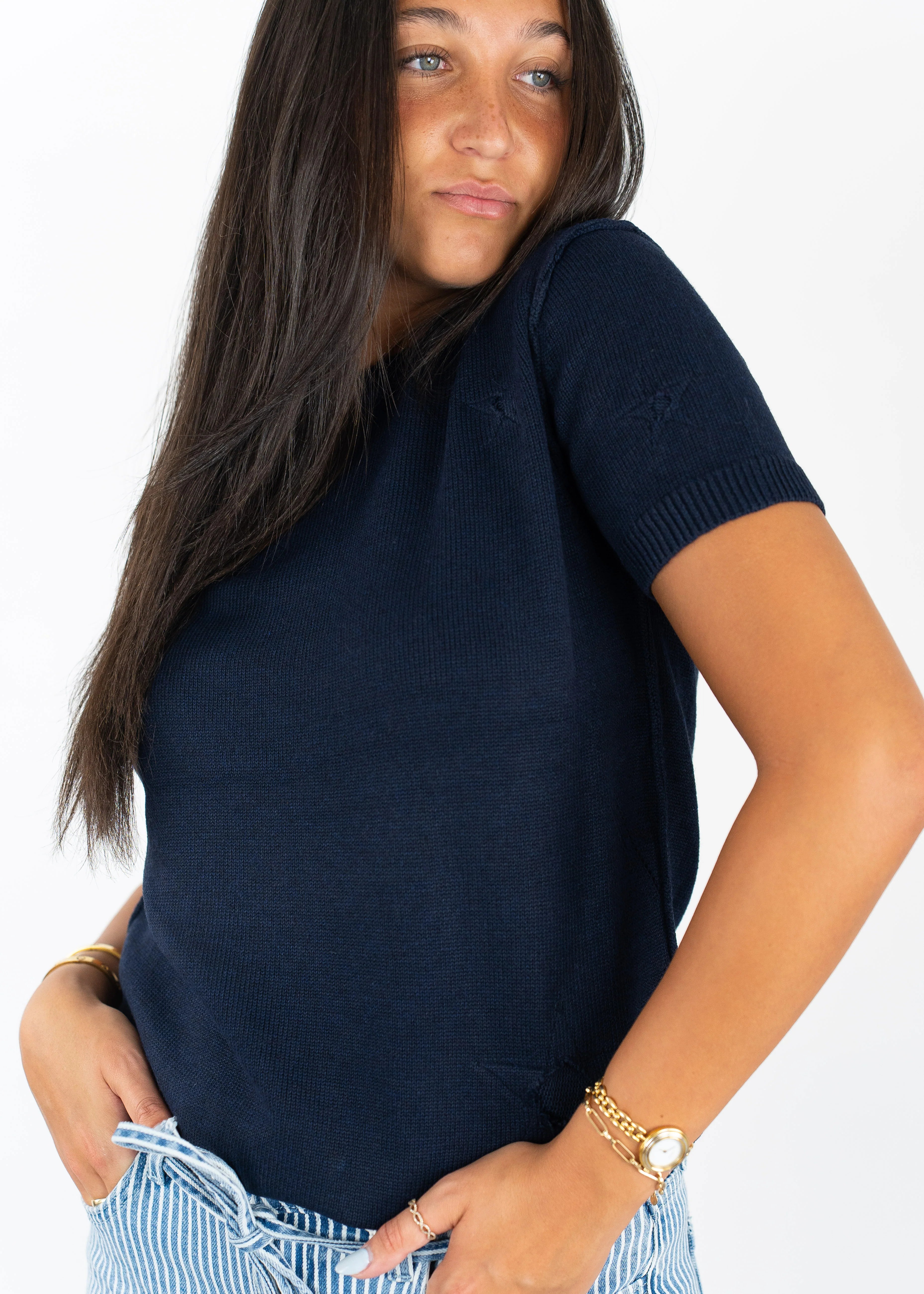 Noor Distressed Star Sweater