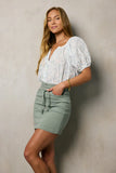 Tate Mini Skirt in Sage FINAL SALE