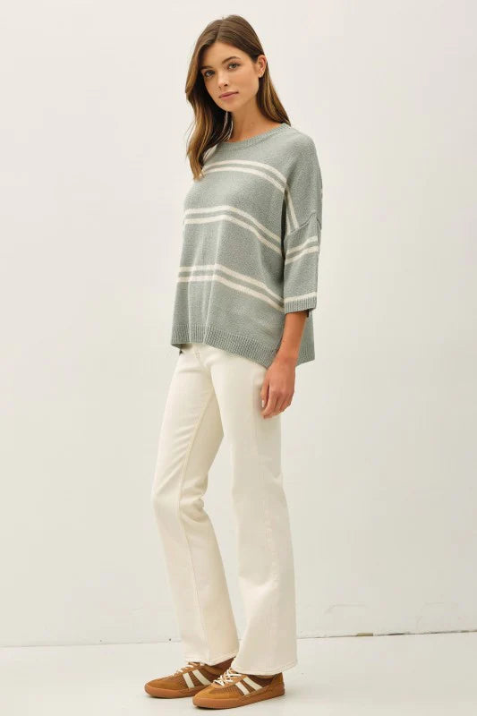 Dina Striped Sweater Top