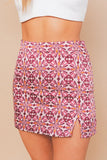 Shannon Side Slit Printed Skirt