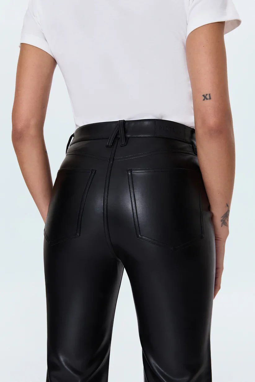 Pistola Ally Faux Leather Bootcut Pants Onyx