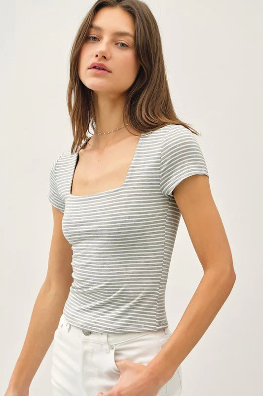 Ginny Double Lined Striped Top