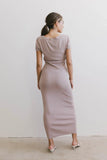 Ariah Ribbon Trim Sweater Dress in Lavender FINAL SALE