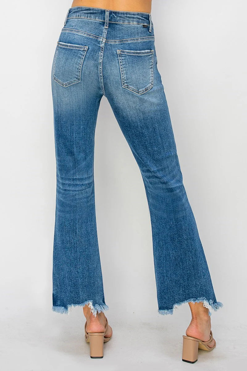 Madden Crop Fray Flare Jean