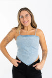 Romy Denim Bandana Top
