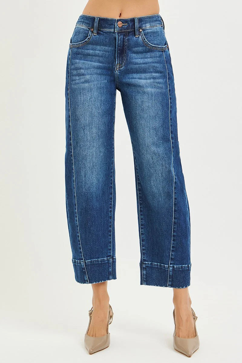 Isla Barrel Jean Dark Wash