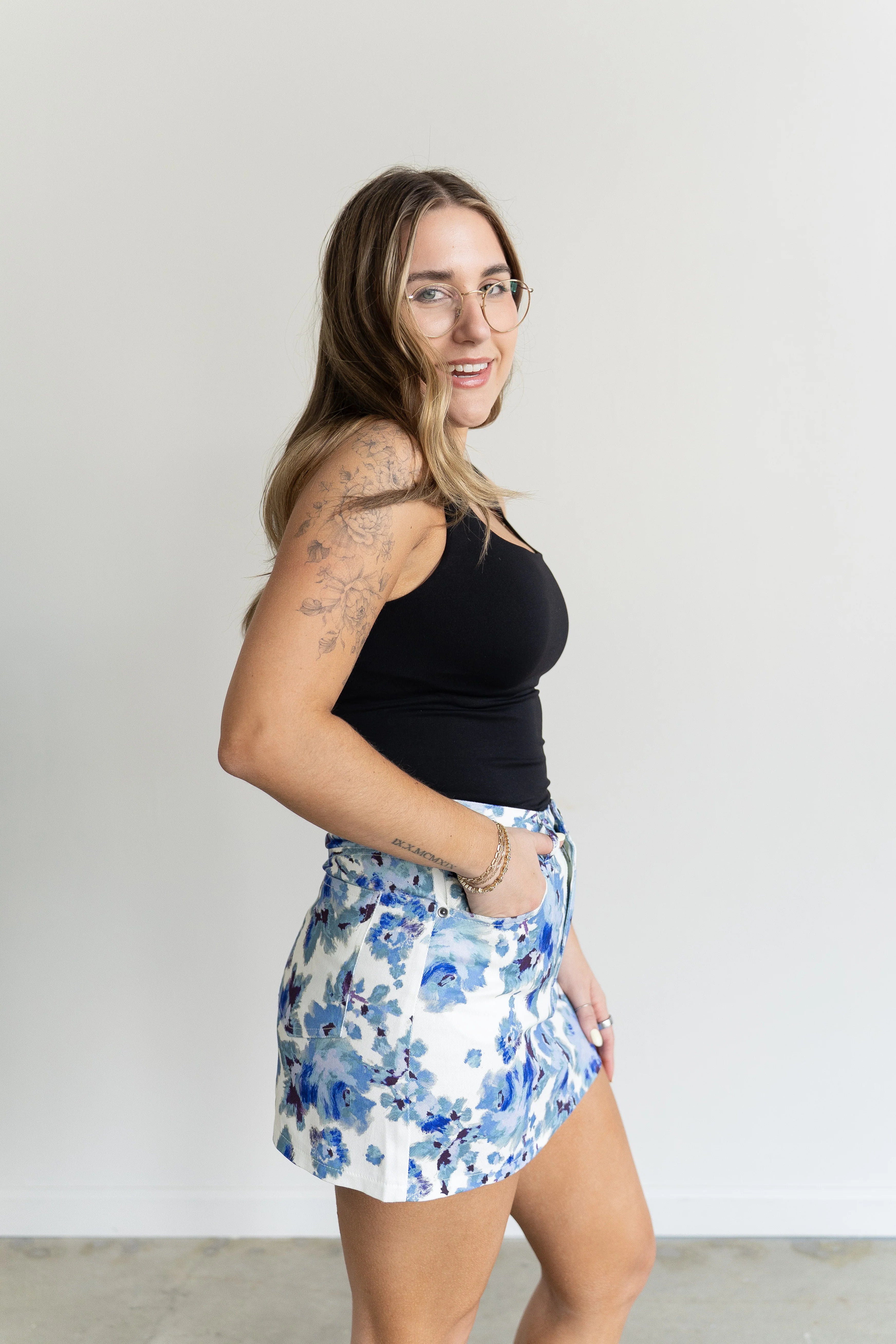 Kirsten Floral Mini Skirt