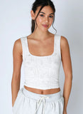 Stacie Double Lace Square Crop Tank