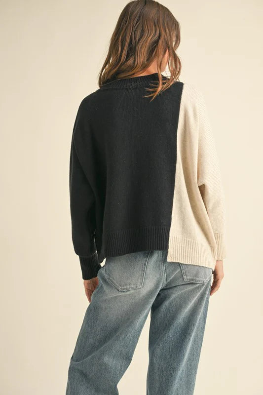 Cal color block sweater
