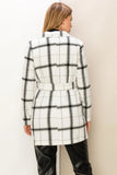 Riva Plaid Belted Jacket