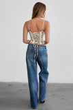Streit Dark Denim Washed Low Rise Straight Leg Jeans