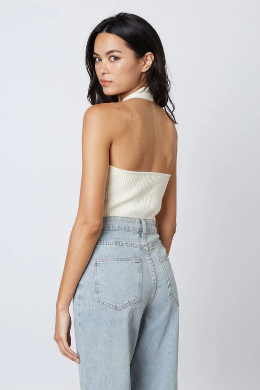 Wendy Ribbed Halter Top